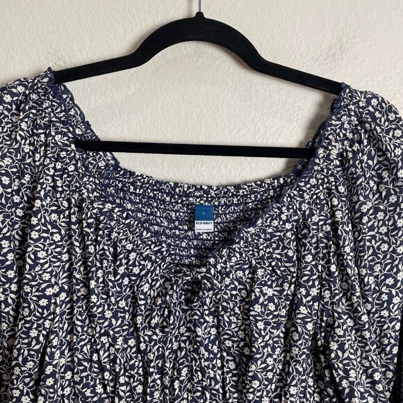 NEW Old Navy Womens Large Floral Peasant Long Sleeve Dress Cottagecore - Picture 8 of 13